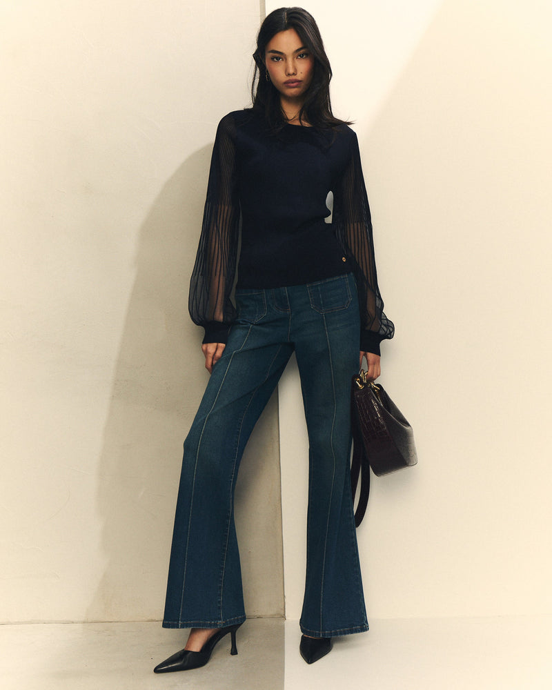 JERSEY PUNTO CON MANGAS TRANSPARENTES