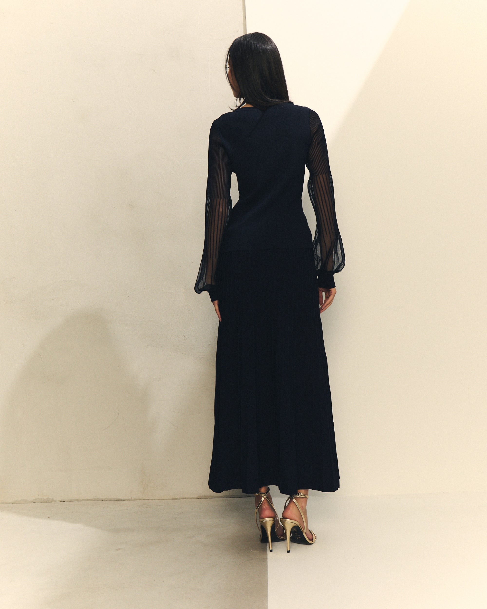 JERSEY PUNTO CON MANGAS TRANSPARENTES de mujer Hannibal Laguna Collection