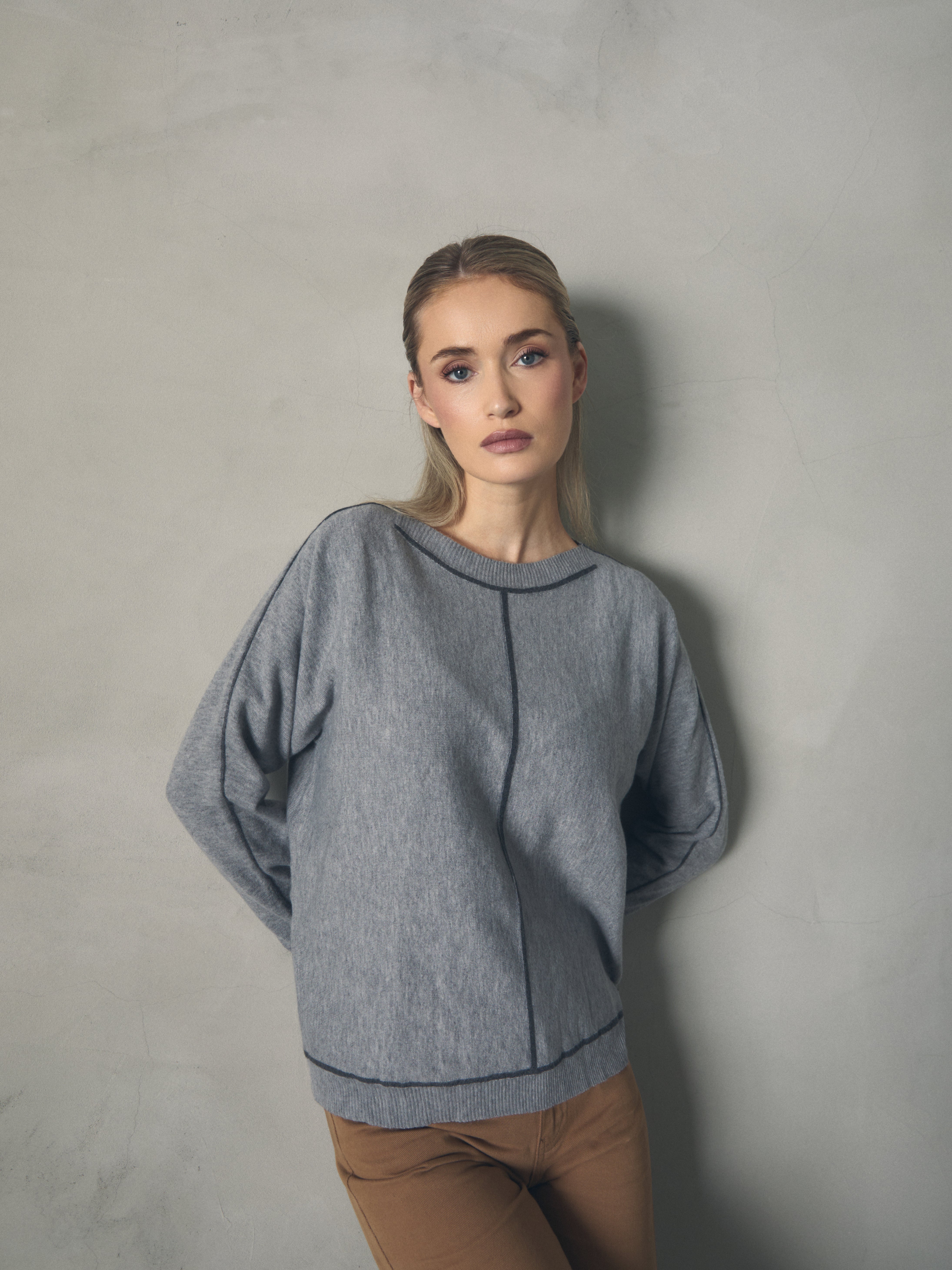 JERSEY PUNTO CON VIVOS A CONTRASTE de mujer Hannibal Laguna Collection