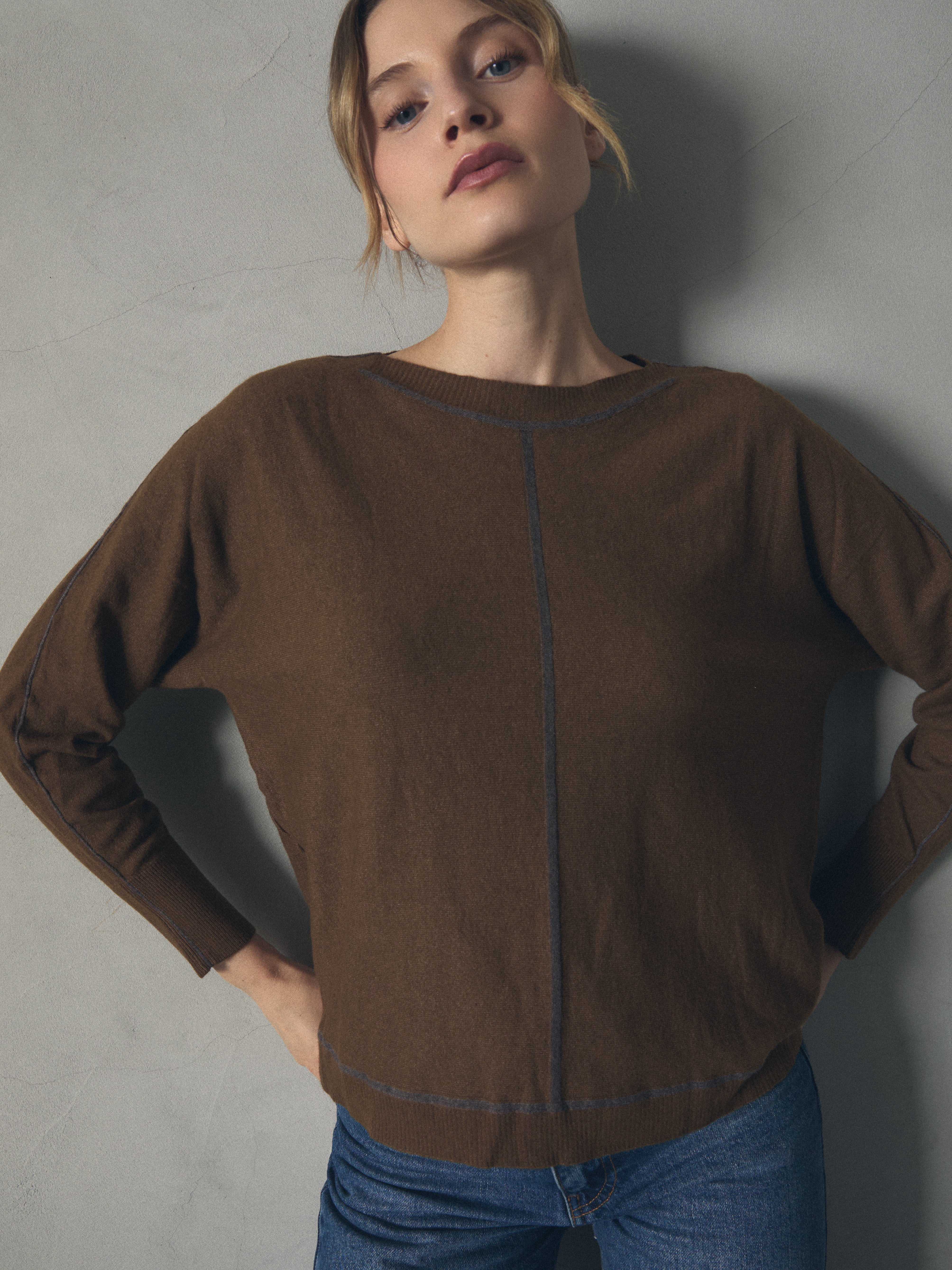 JERSEY PUNTO CON VIVOS A CONTRASTE de mujer Hannibal Laguna Collection