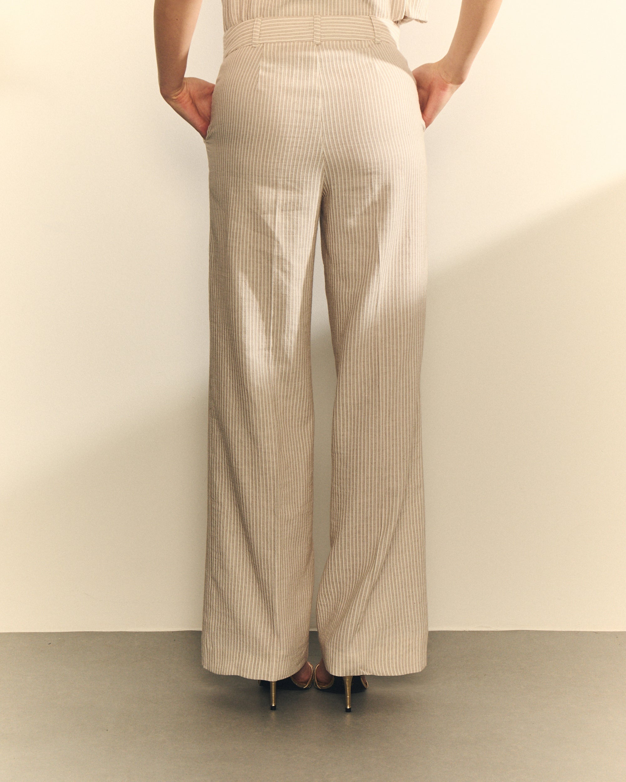 PANTALON ALGODON RAYAS de mujer Hannibal Laguna Collection