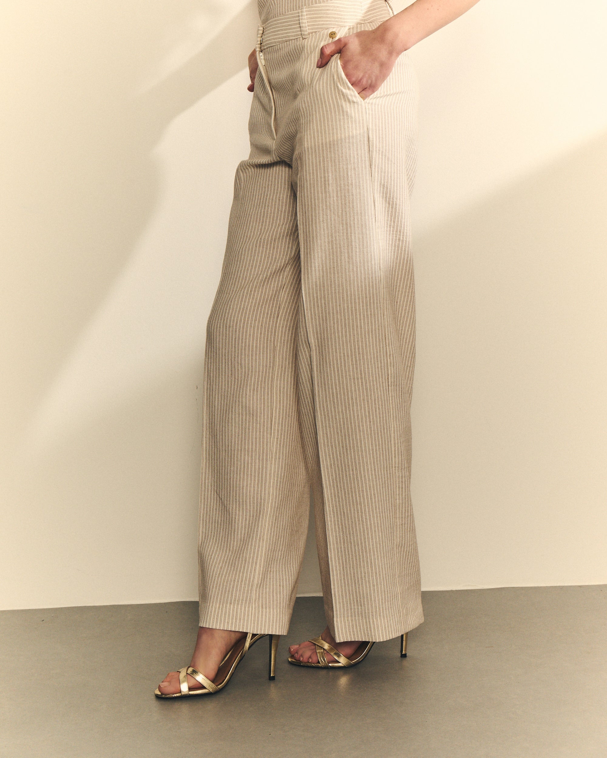 PANTALON ALGODON RAYAS de mujer Hannibal Laguna Collection