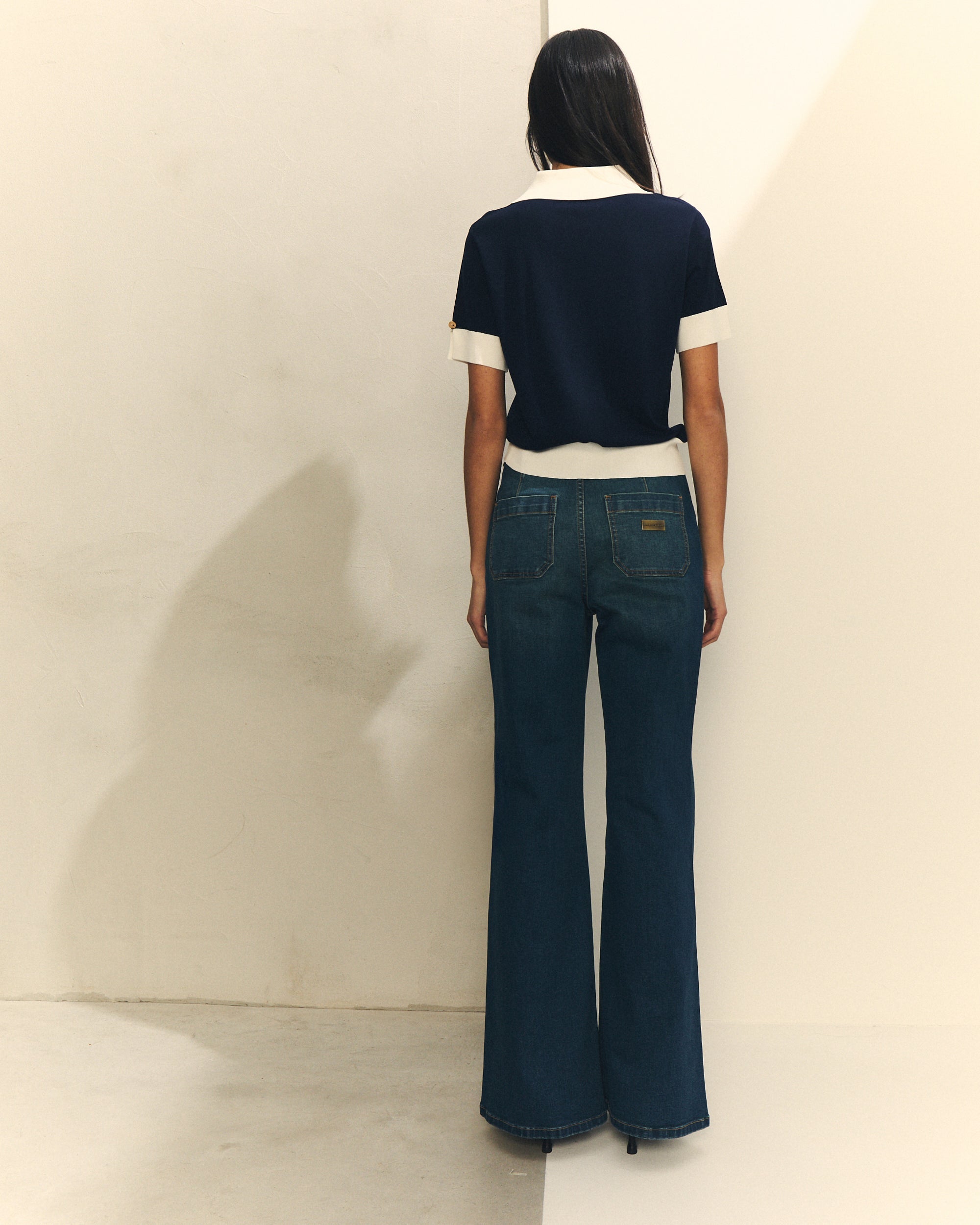 PANTALON DENIM ANCHO de mujer Hannibal Laguna Collection