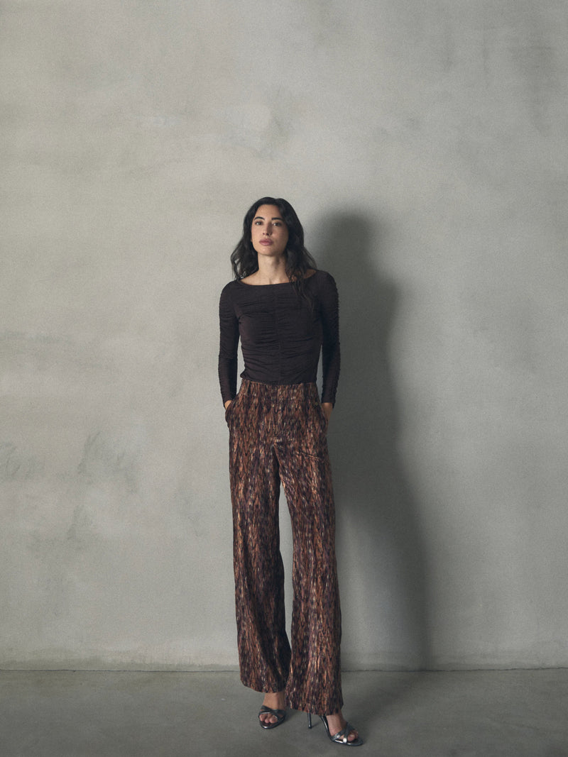 PANTALON TERCIOPELO ESTAMPADO