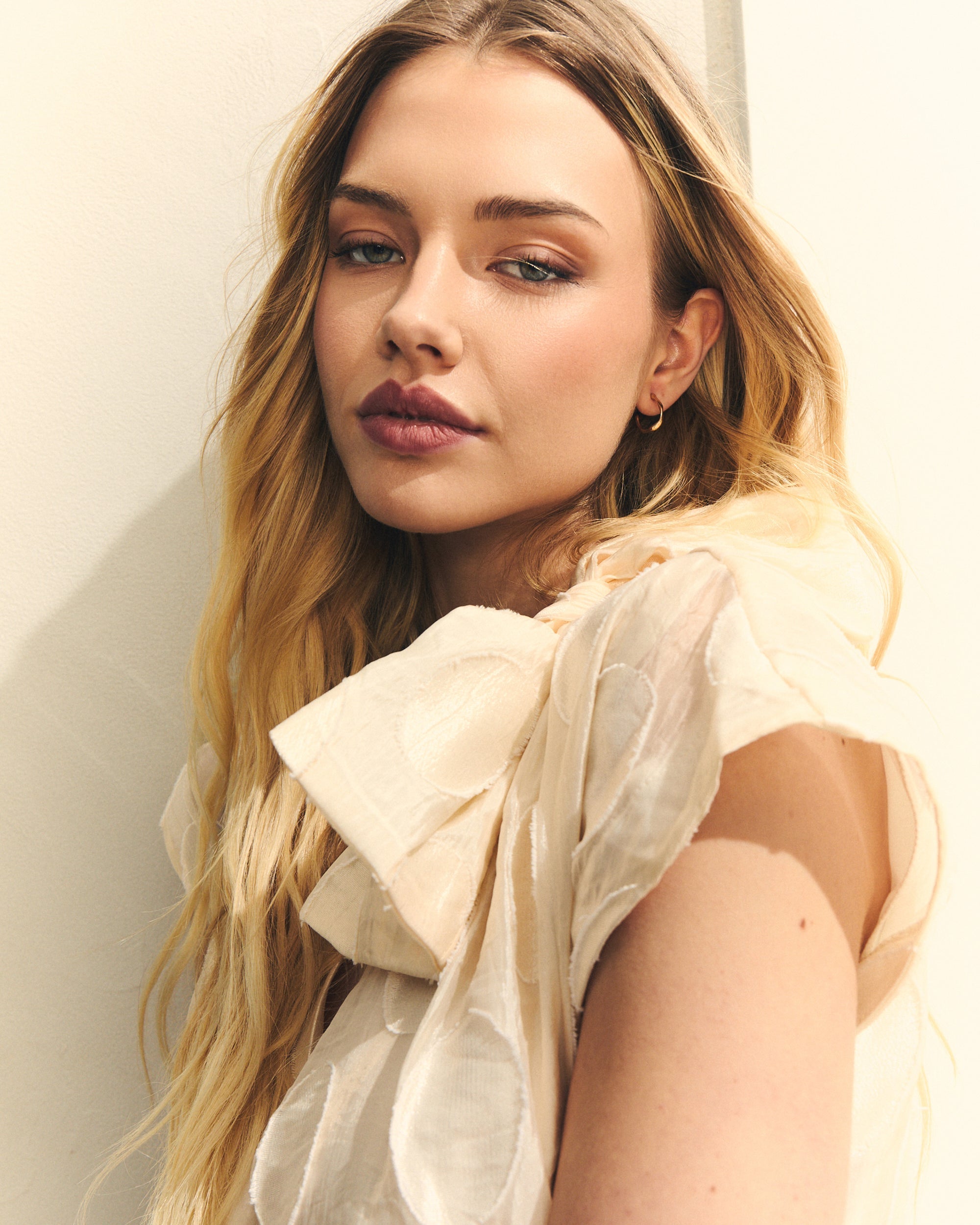 VESTIDO JACQUARD LUNARES CON LAZO de mujer Hannibal Laguna Collection