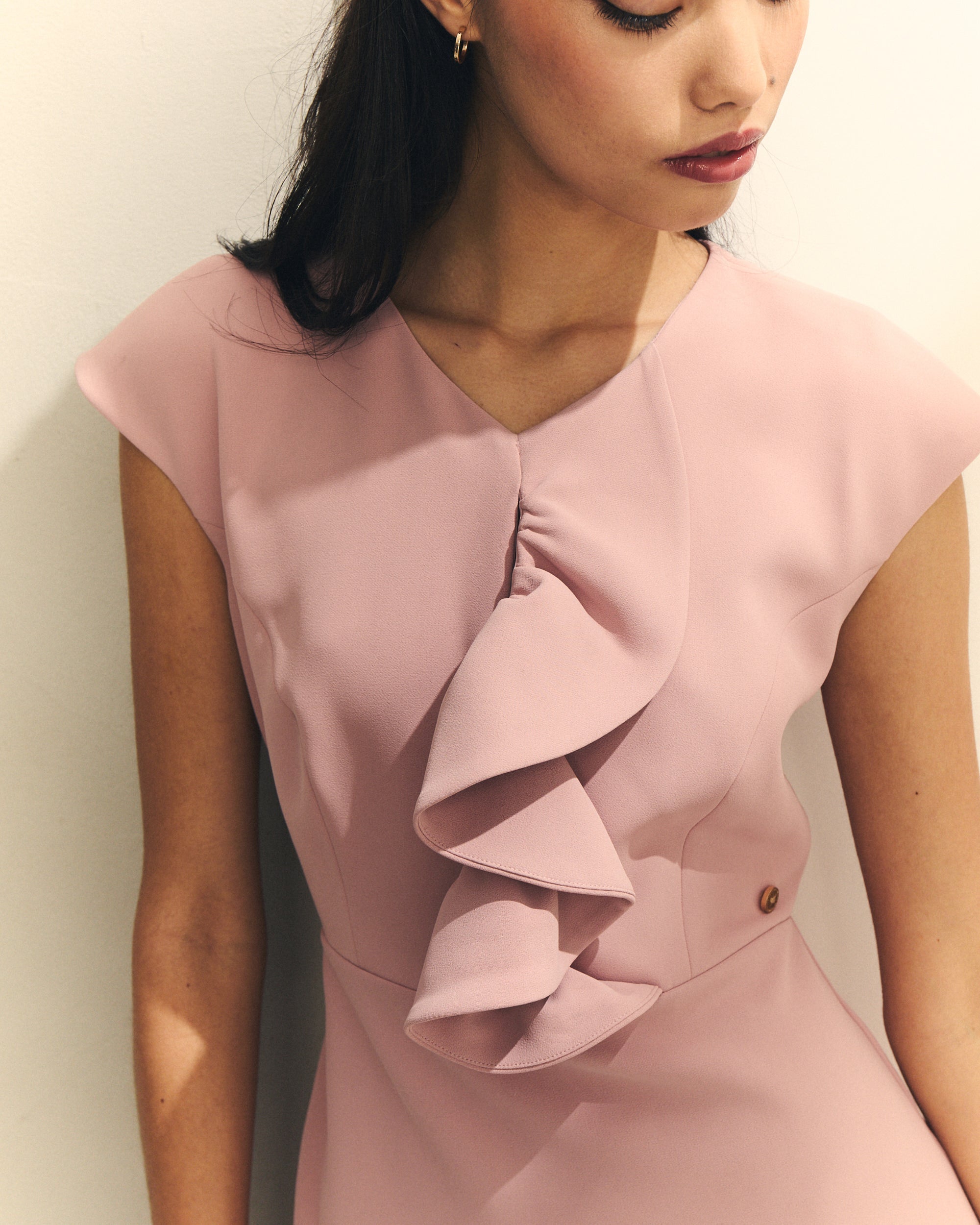 VESTIDO VOLANTE DELANTERO de mujer Hannibal Laguna Collection